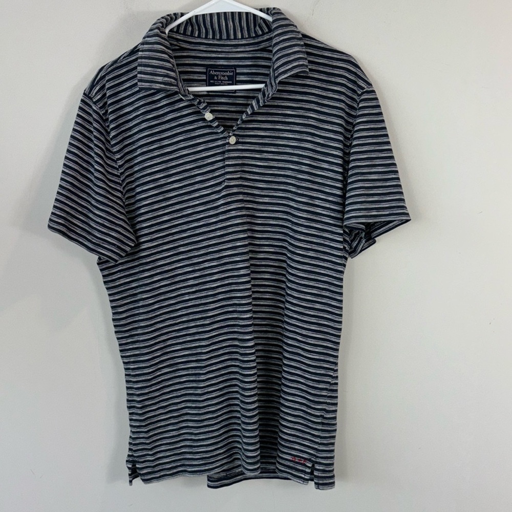 Abercrombie & Fitch striped golf polo shirt men size XL